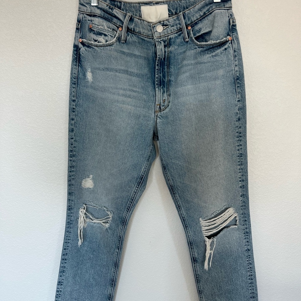 MOTHER The Dazzler Ankle Light Blue Denim Jeans. Size 29